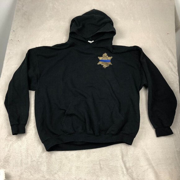 Gildan Men Hoodie Sweatshirt Size 2XL Black Ontario County PBA New York Pullover - Picture 6 of 7